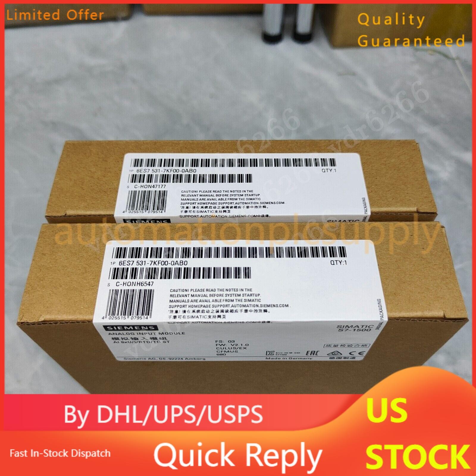 New Siemens 6ES7531-7KF00-0AB0 6ES75317KF000AB0 S7-1500 analog input module