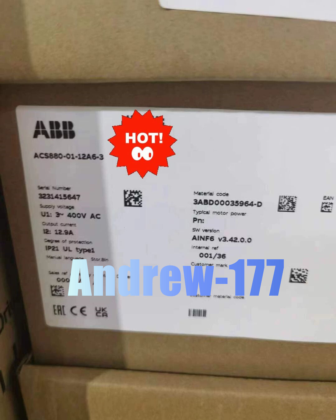 1PC ABB ACS880-01-12A6-3 5.5KW Frequency converter ACS880-01-12A6-3