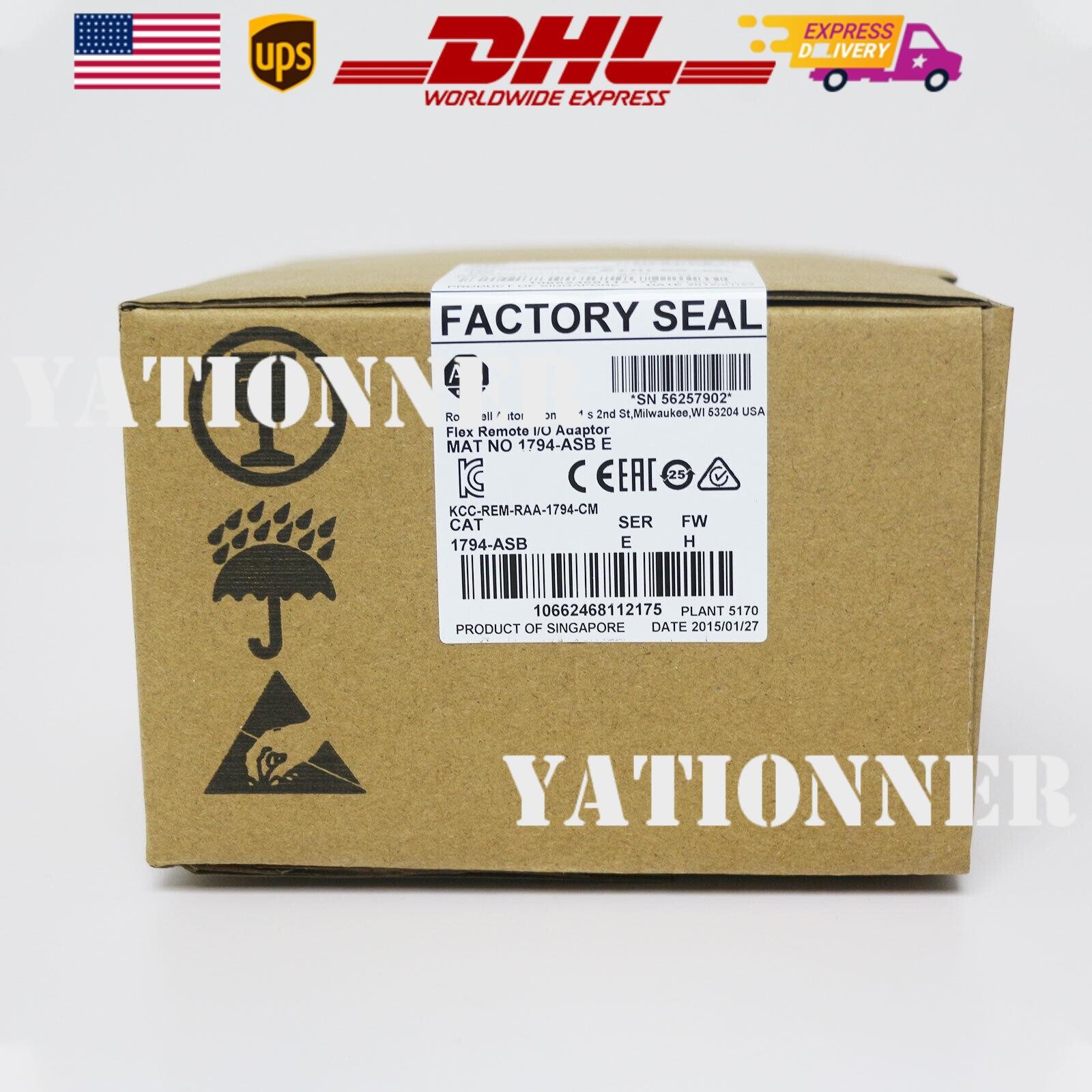 New Factory Sealed Allen-Bradley 1794-ASB SER E Flex Remote I/O Adapter 1794ASB