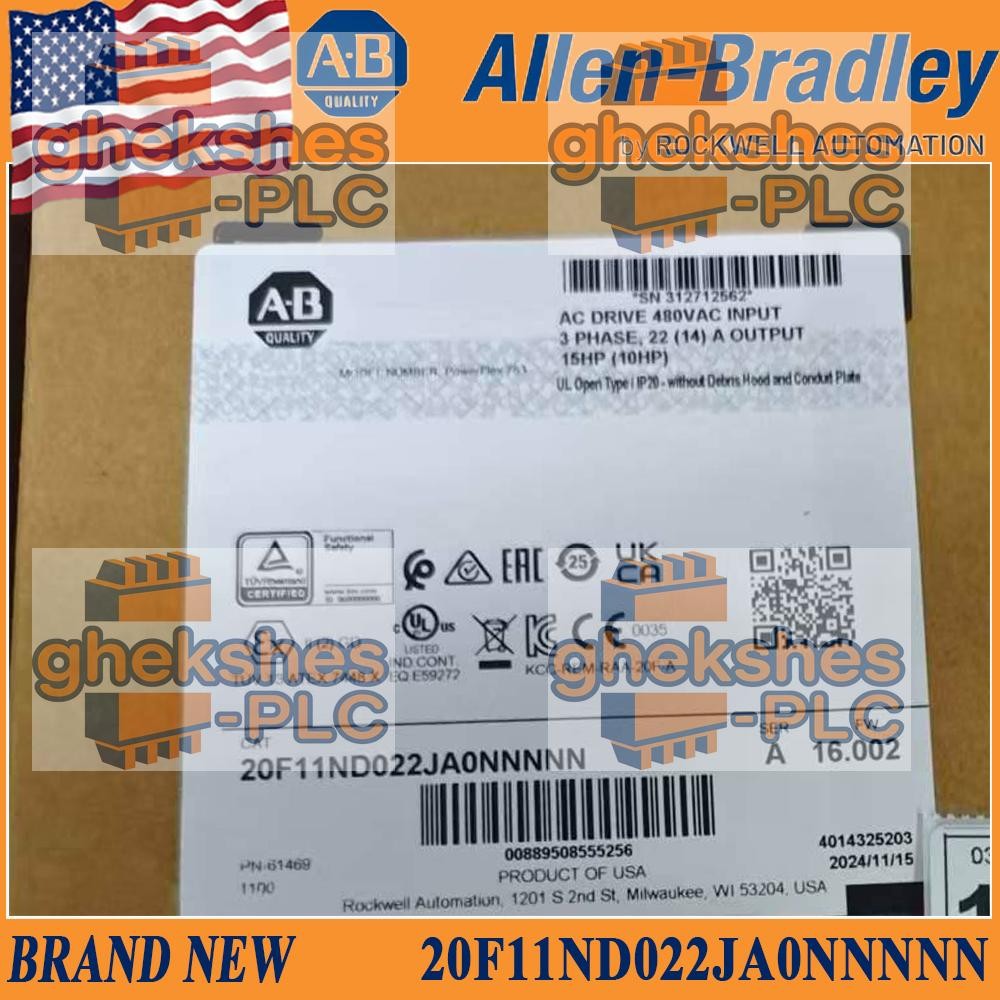 20F11ND022JA0NNNNN Original PLCAB PowerFlex Air Cooled 753 AC Drive Free Tax