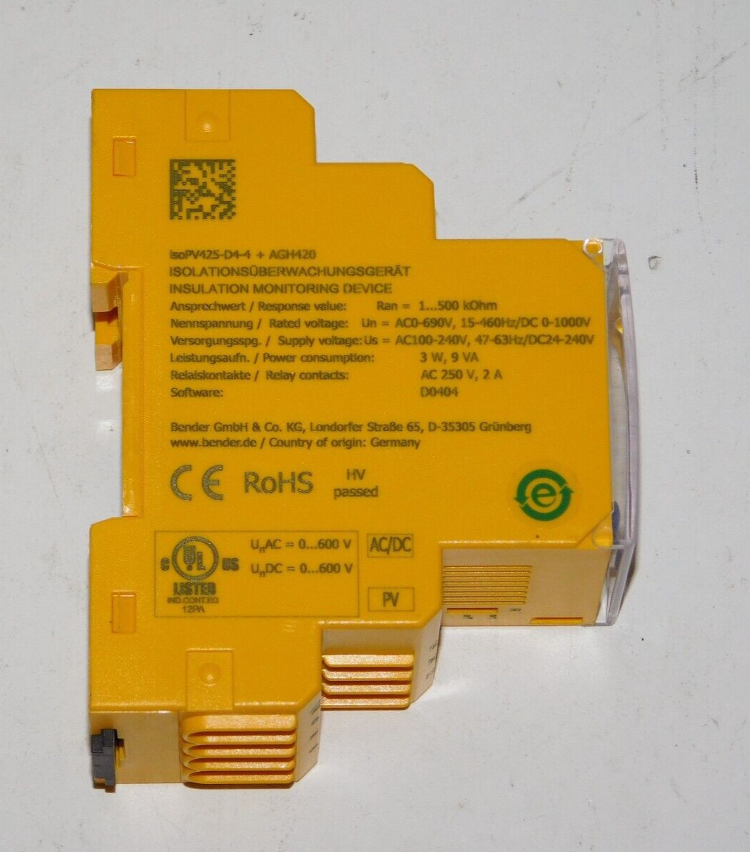 Bender Isometer isoPV425-D4-4 Insulation Monitoring Device Module Made Germany