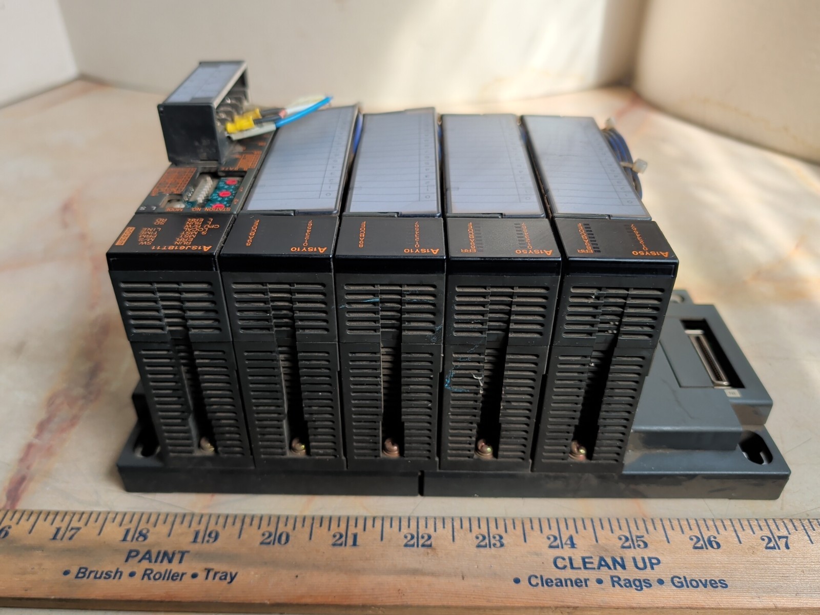 MITSUBISHI MELSEC A1SJ61BT11 DATALINK W/ (2) A1SY50 (2) A1SY10 MODULES