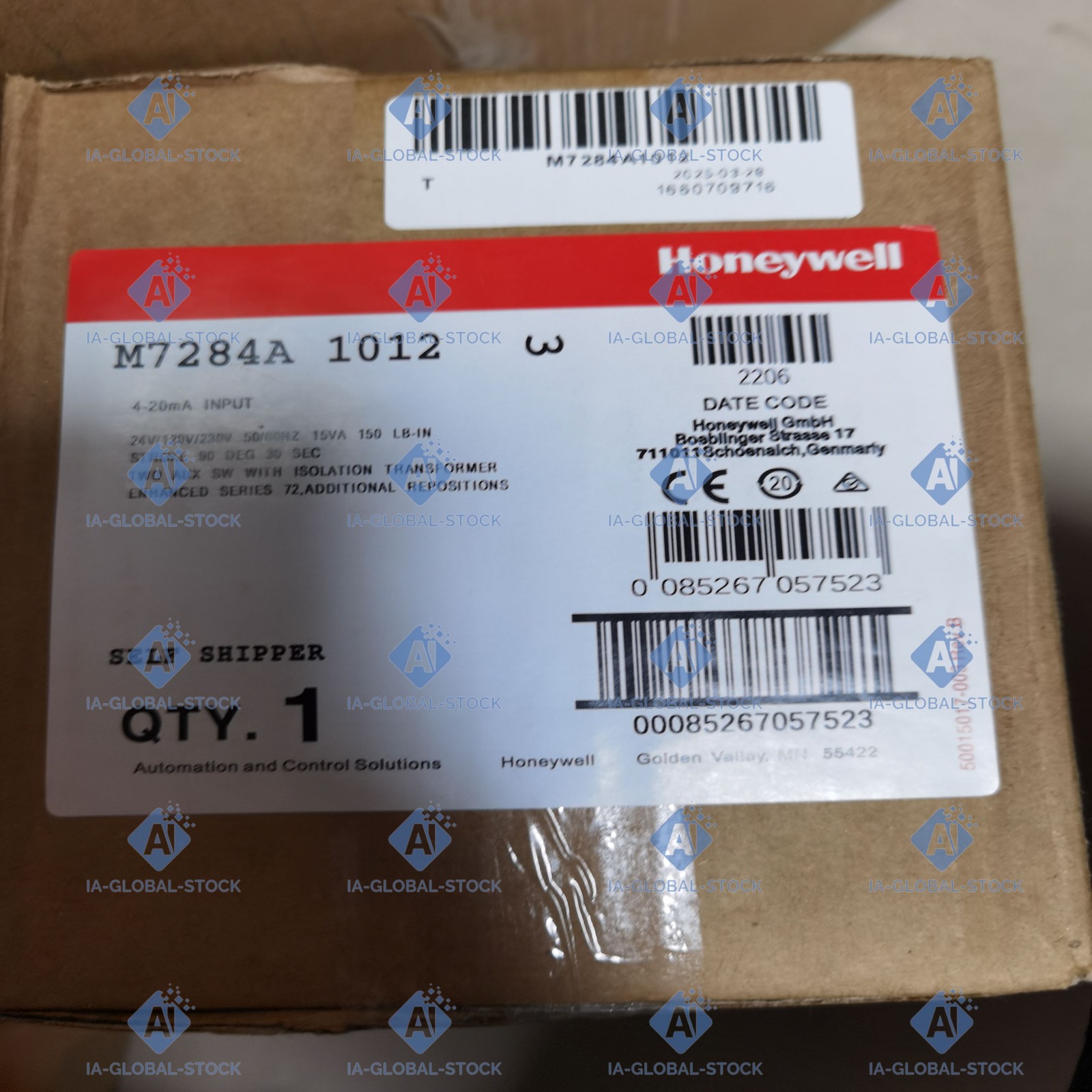 Free Shipping 1pcs Brand NEW Honeywell M7284A1012, One Year Warranty