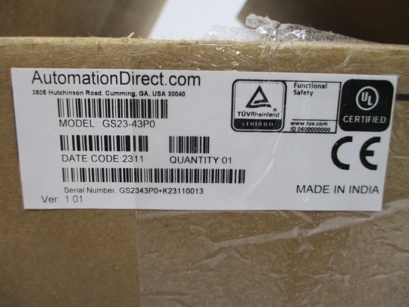 AUTOMATION DIRECT GS23-43P0 380-480VAC 7.2/6.1A NSMP