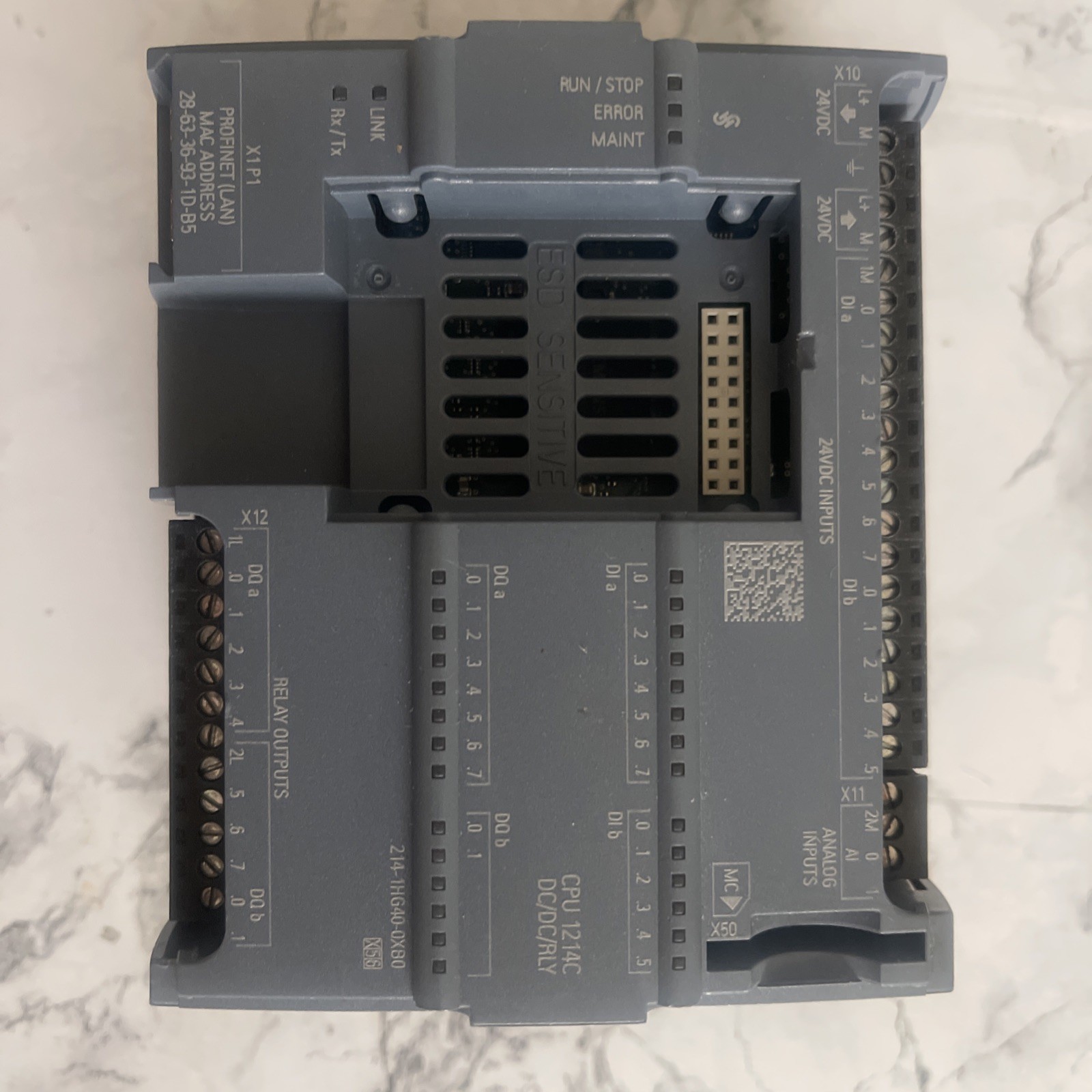 Siemens SIMATIC S7-1200 CPU 1214c DC/DC/RLY PLC Processor 6ES7214-1HG40 -0XB0