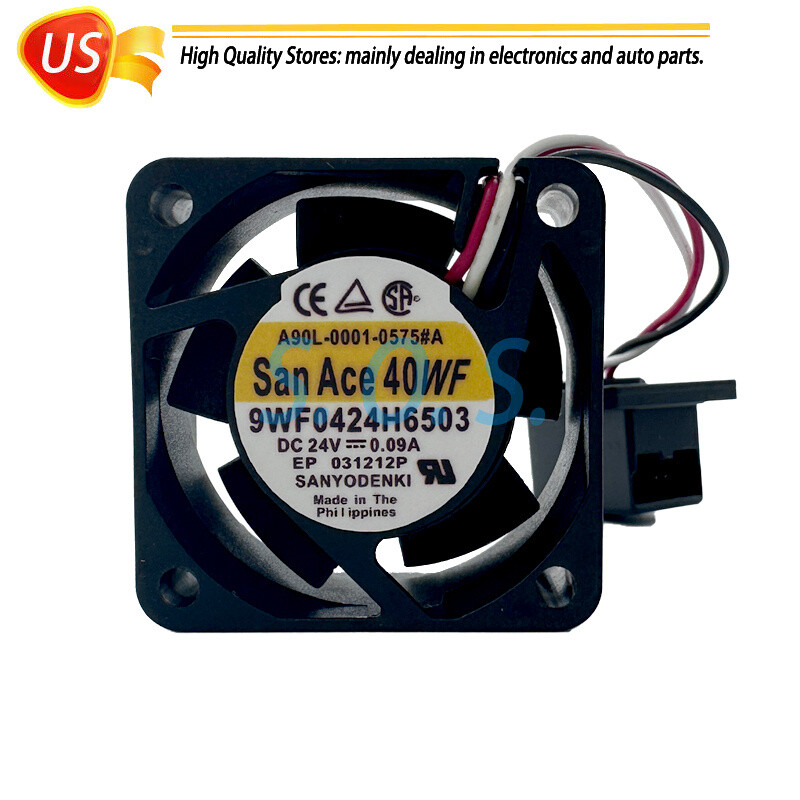 For A90L-0001-0575#A 9WF0424H6503 24V 0.09A 3-Wire San Ace Cooling Fan 40*40*20