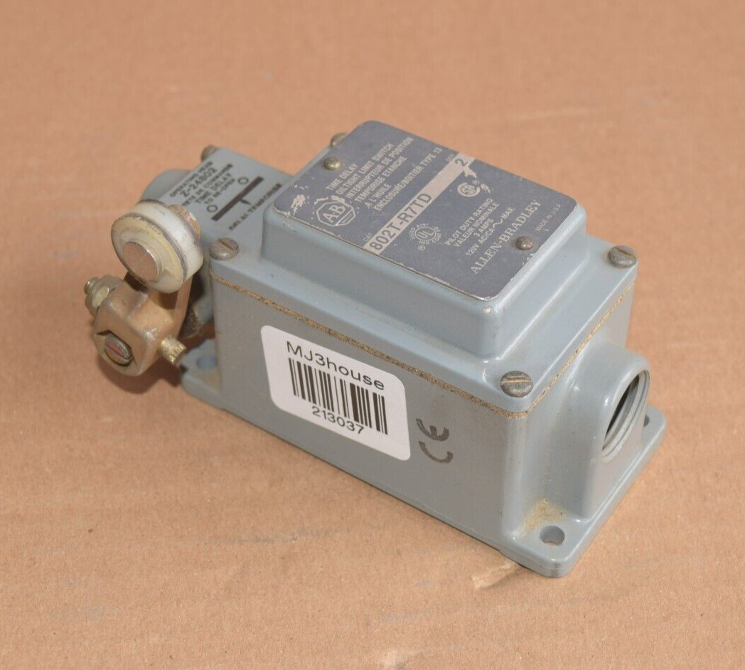 ALLEN-BRADLEY TIME DELAY OILTIGHT LIMIT SWITCH 802T-R7TD SERIES #213037-P2