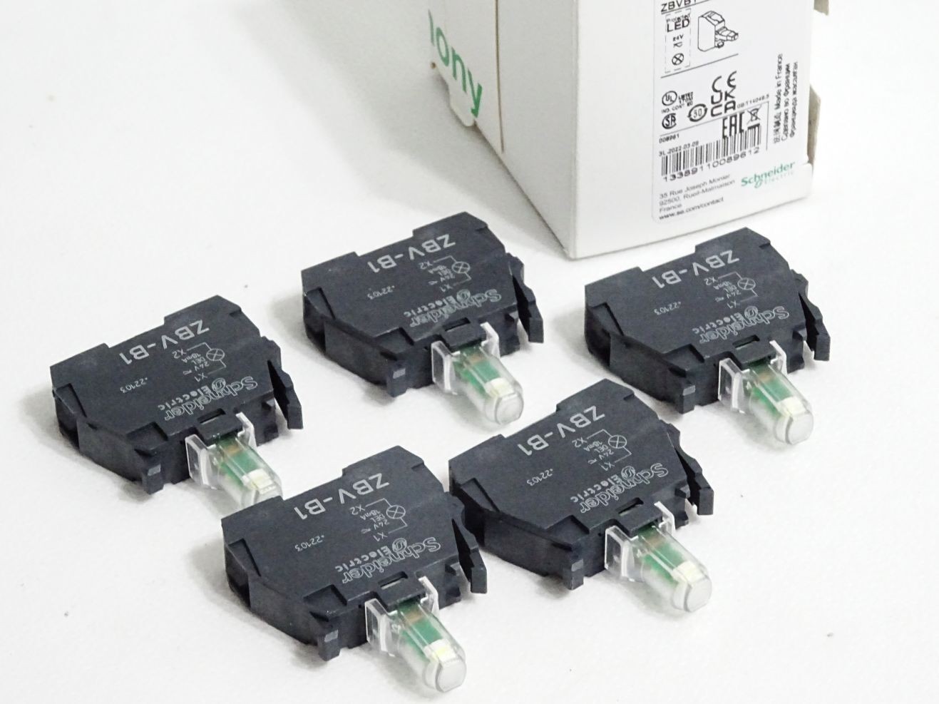 Schneider Electric LED Module ZBVB1 ZBV B1 008961/Content: 5 Pieces/New Original Packaging