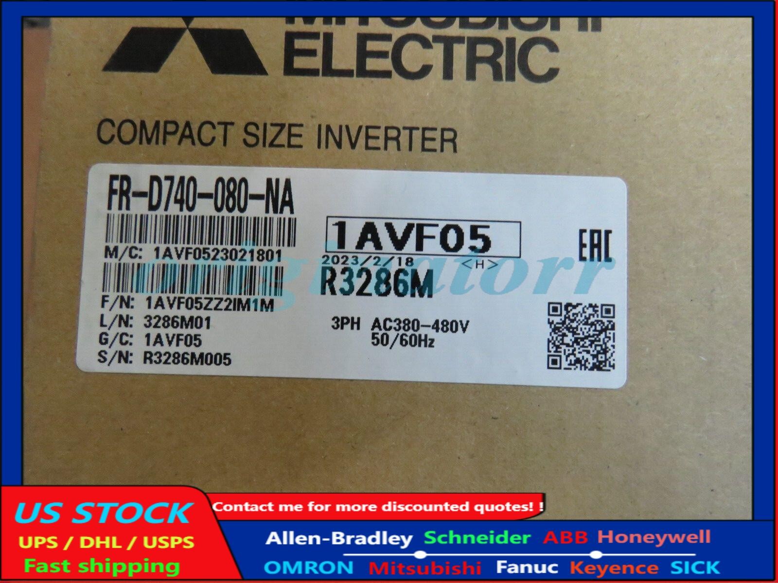 FR-D740-080-NA New Sealed Mitsubishi Compact Size Inverter FR-D740-080-NA