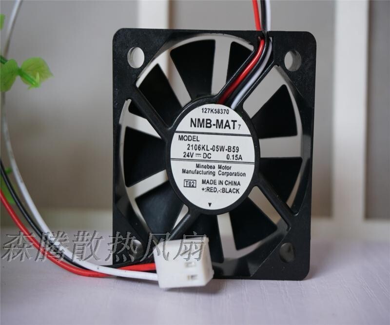 1 pcs NMB Fan 2106KL-05W-B59 DC24V 0.15A 5015 5CM 3 pin Inverter cooling fan