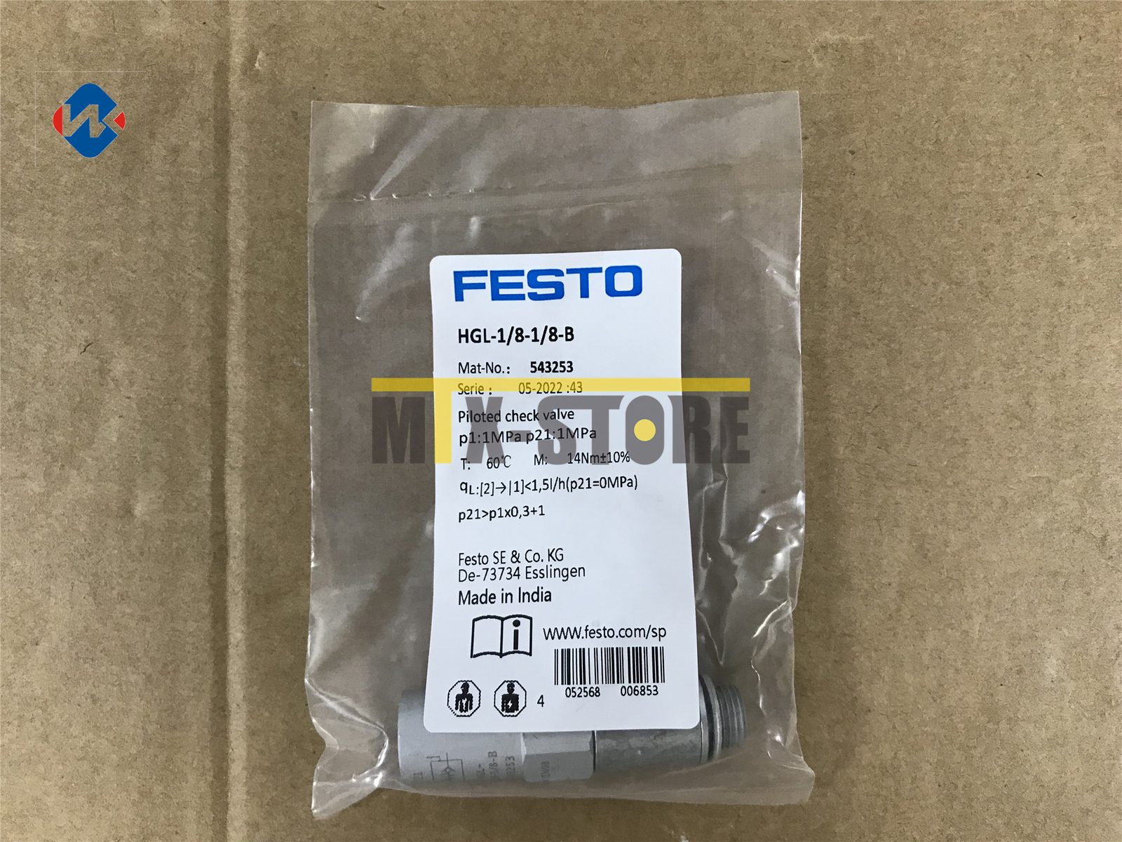 1pcs BranNEW BRAND Cylinder HGL-1/8-1/8-B 543253