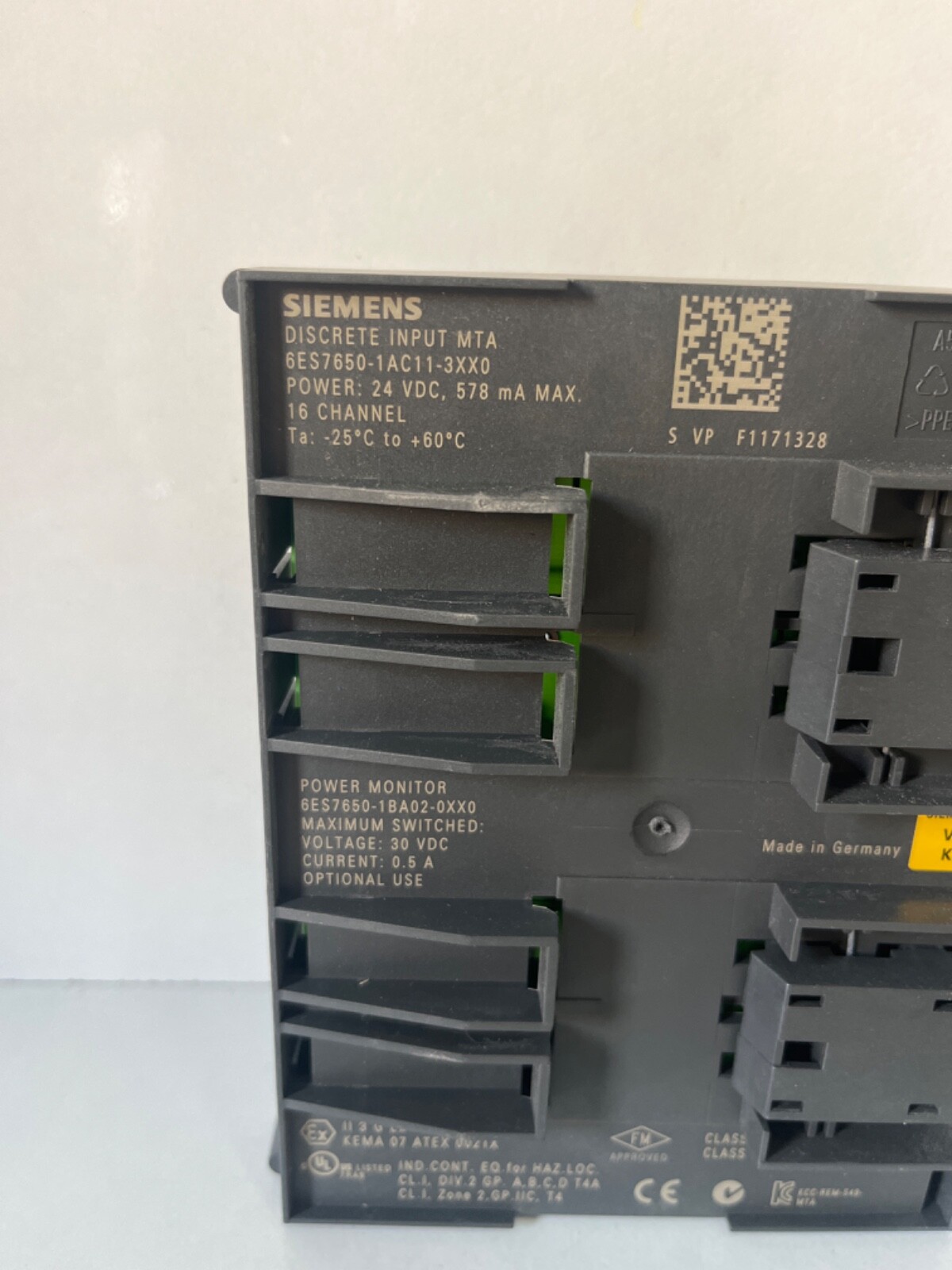 SIEMENS DISCRETE INPUT MTA 6ES7650-1AC11-3XX0