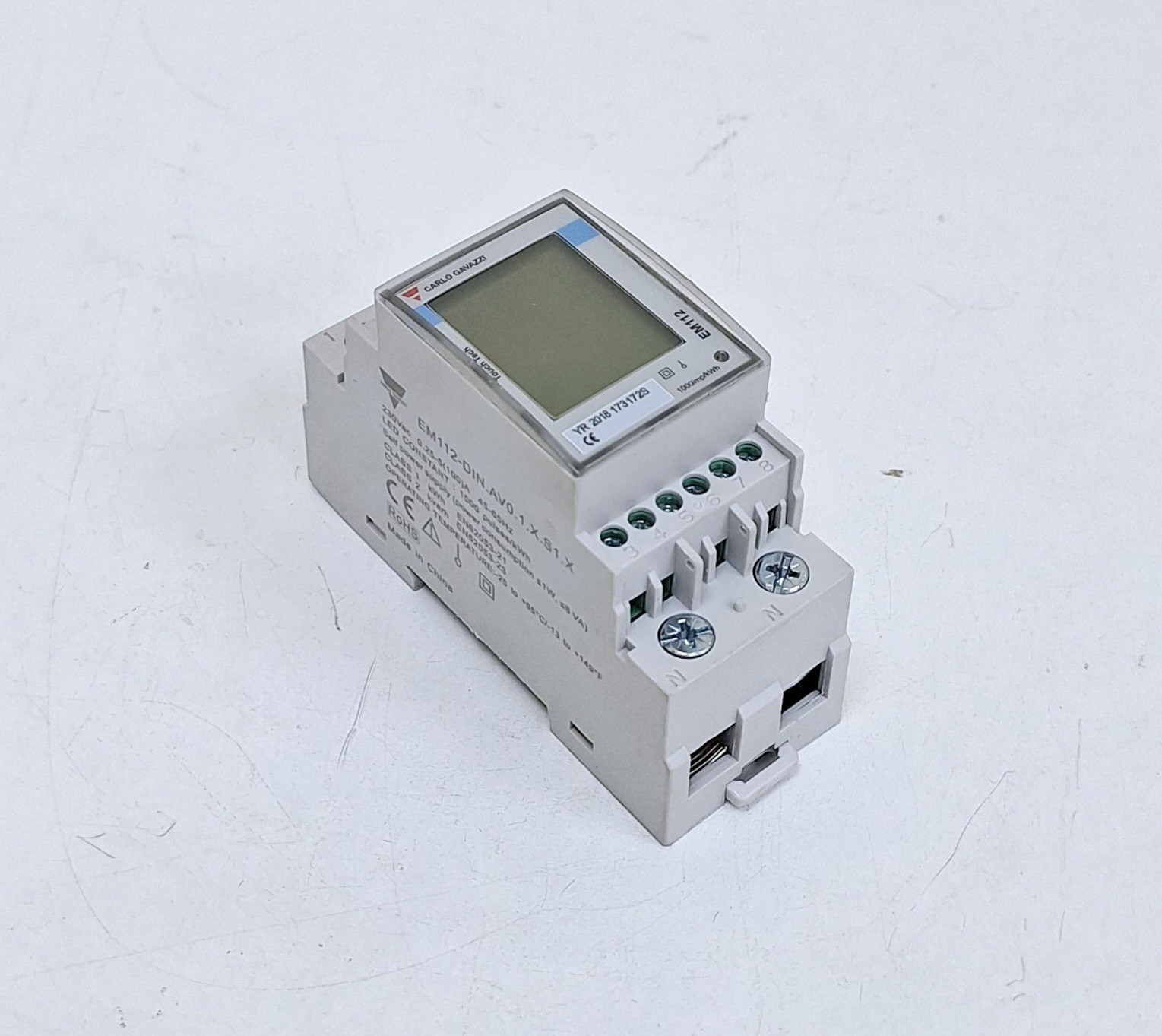 Carlo Gavazzi EM112-DIN.AV0.1.X.S1.X / YR 2018 173172S Self Power Supply