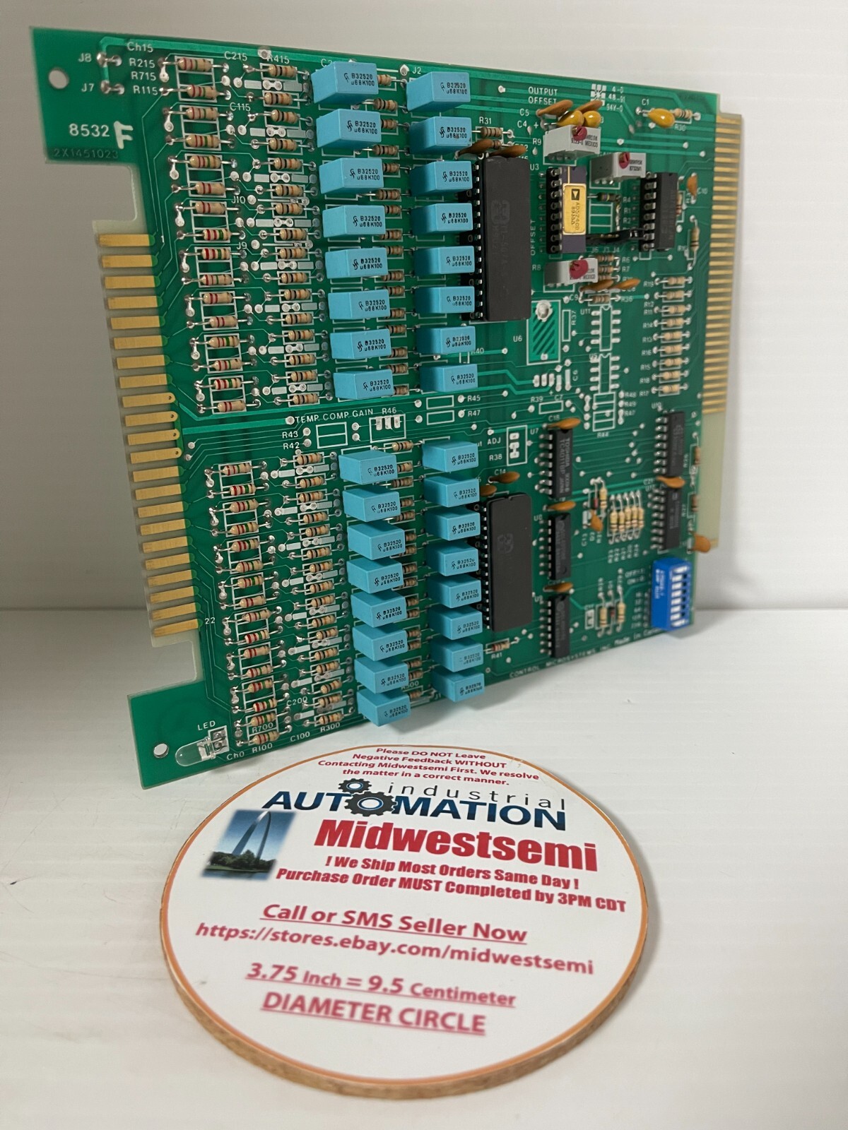 NEW CONTROL MICROSYSTEMS 8532F / 2X1451023 ANALOG I/P PCB A001390 SHIPS SAMEDAY