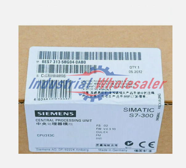6ES7313-5BG04-0AB0 1PCS NEW SIEMENS 313C Compact CPU With MPI 6ES7313-5BG04-0AB0