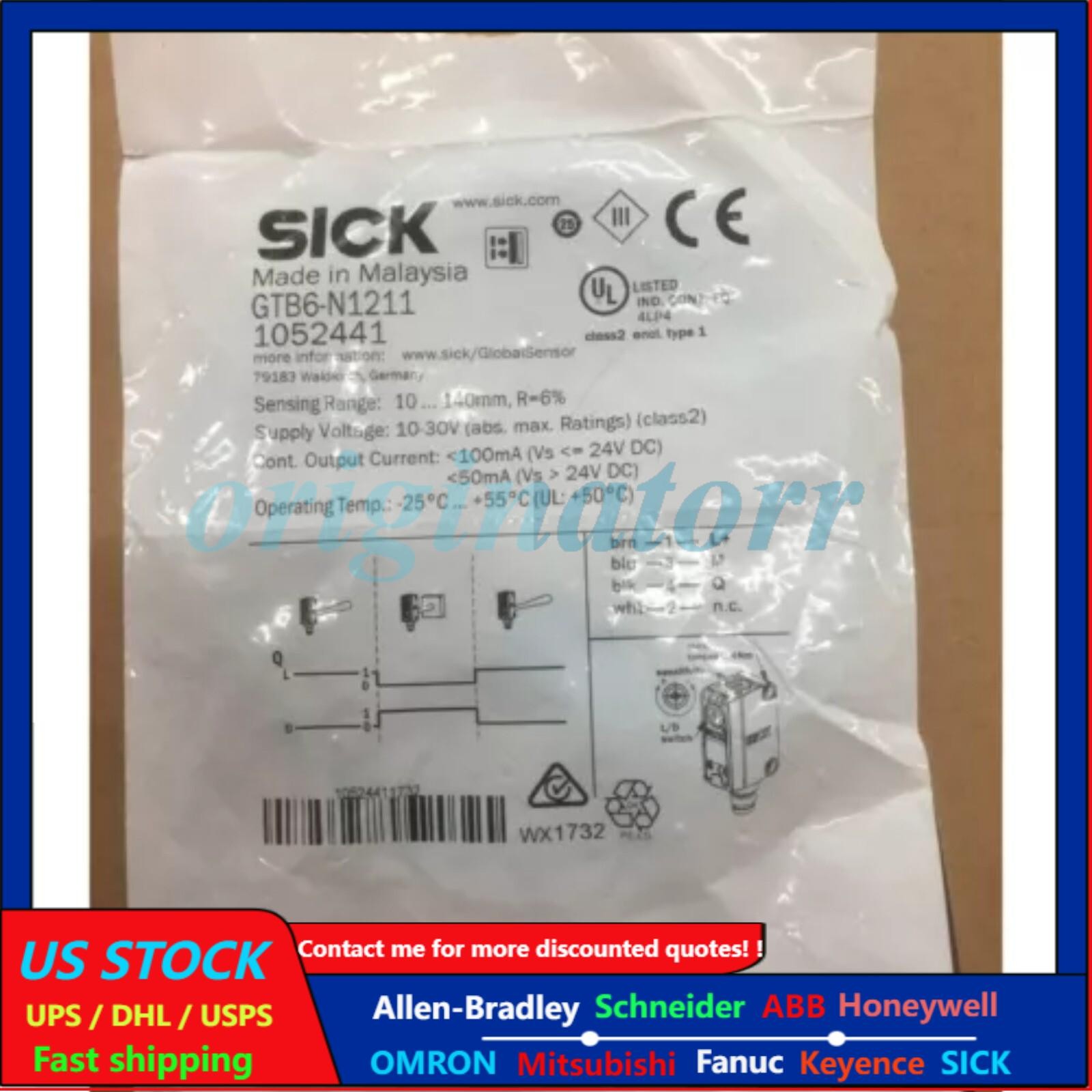 New Sick GTB6N1211 1052441 GTB6-N1211 Photoelectric Sensor