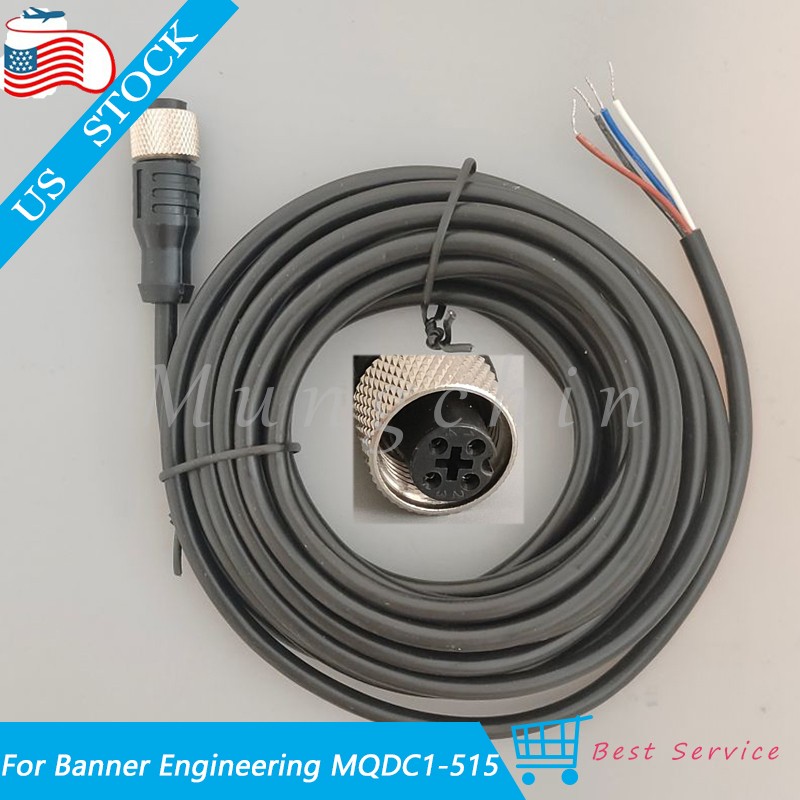 NEW For Banner MQDC1-515 5M Single Ended Cordset Connecting Cable Length