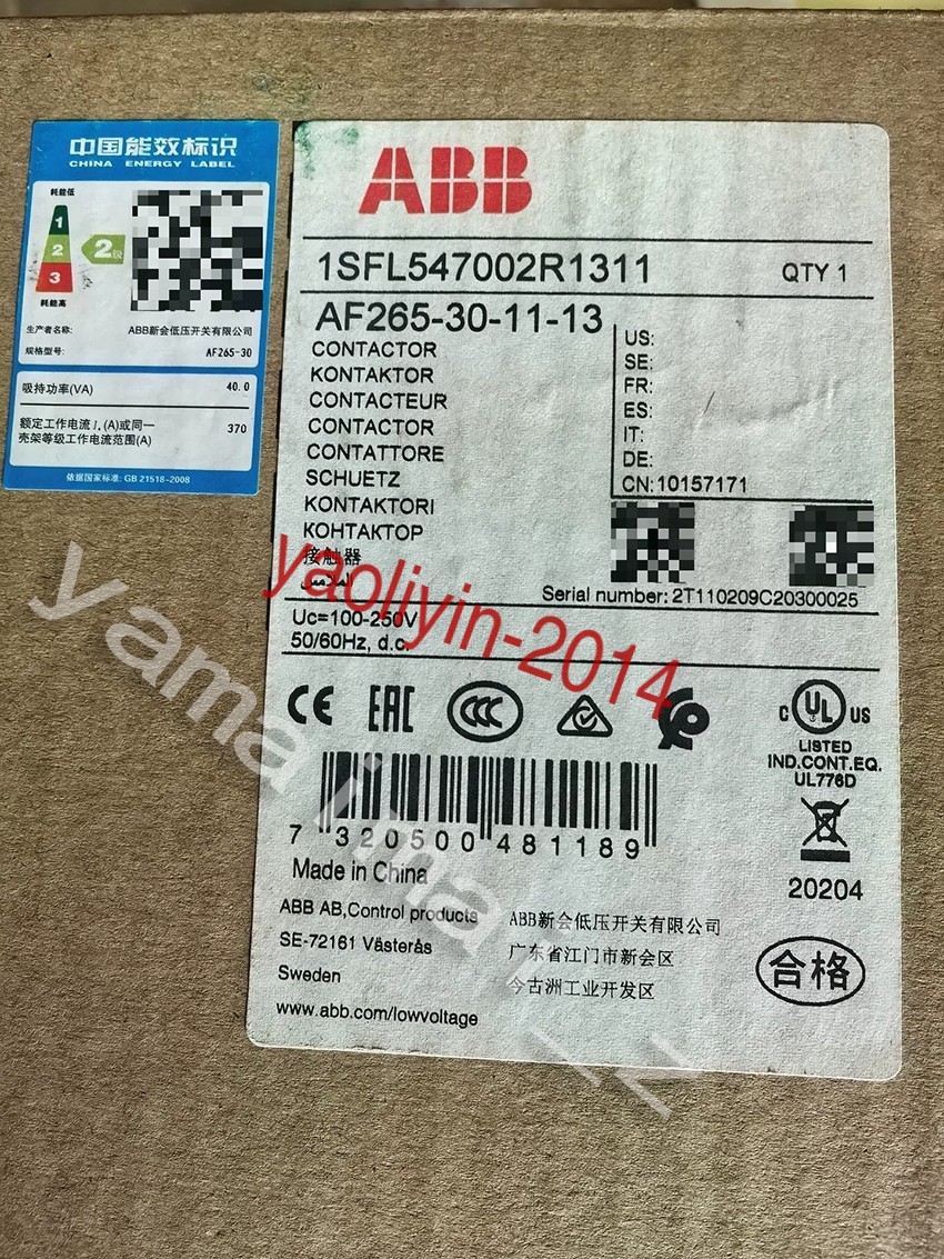 1pc New ABB AF265-30-11-13 Contactor Fast Ship US Free TAX