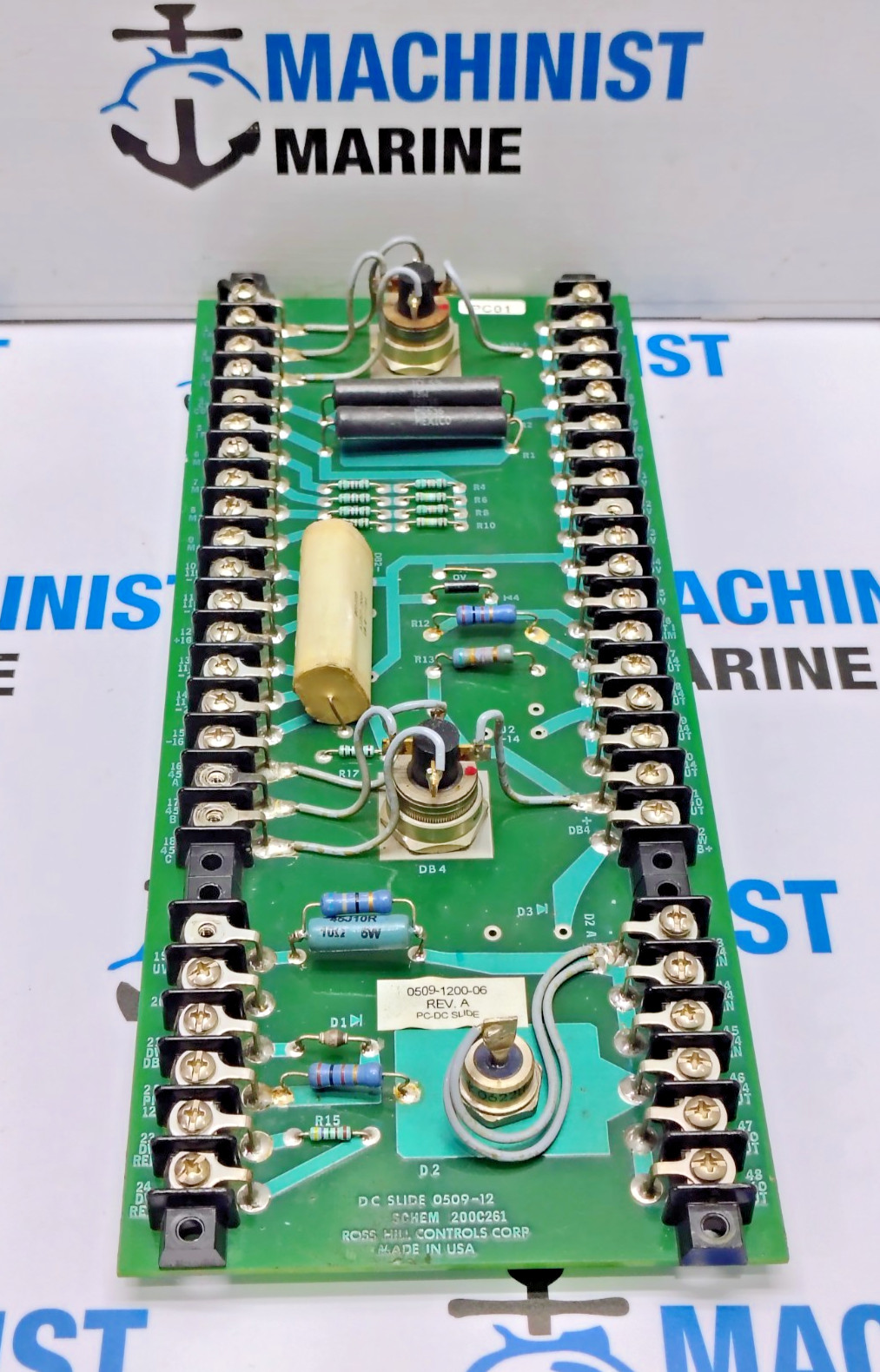 ROSS HILL CONTROLS 200C261 DC SLIDE 0508-12 PCB BOARD POWER 0509-1200-06 REV A