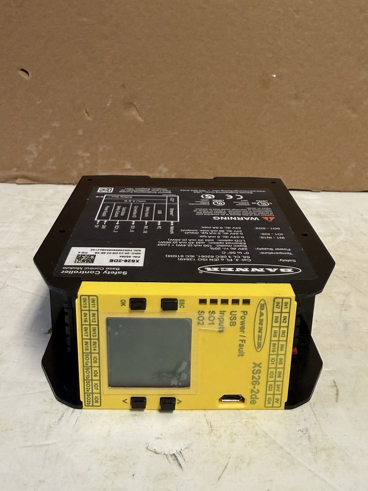 Banner XS26-2DE Expandable Safety Controller 24V DC 26 Input XS262DE