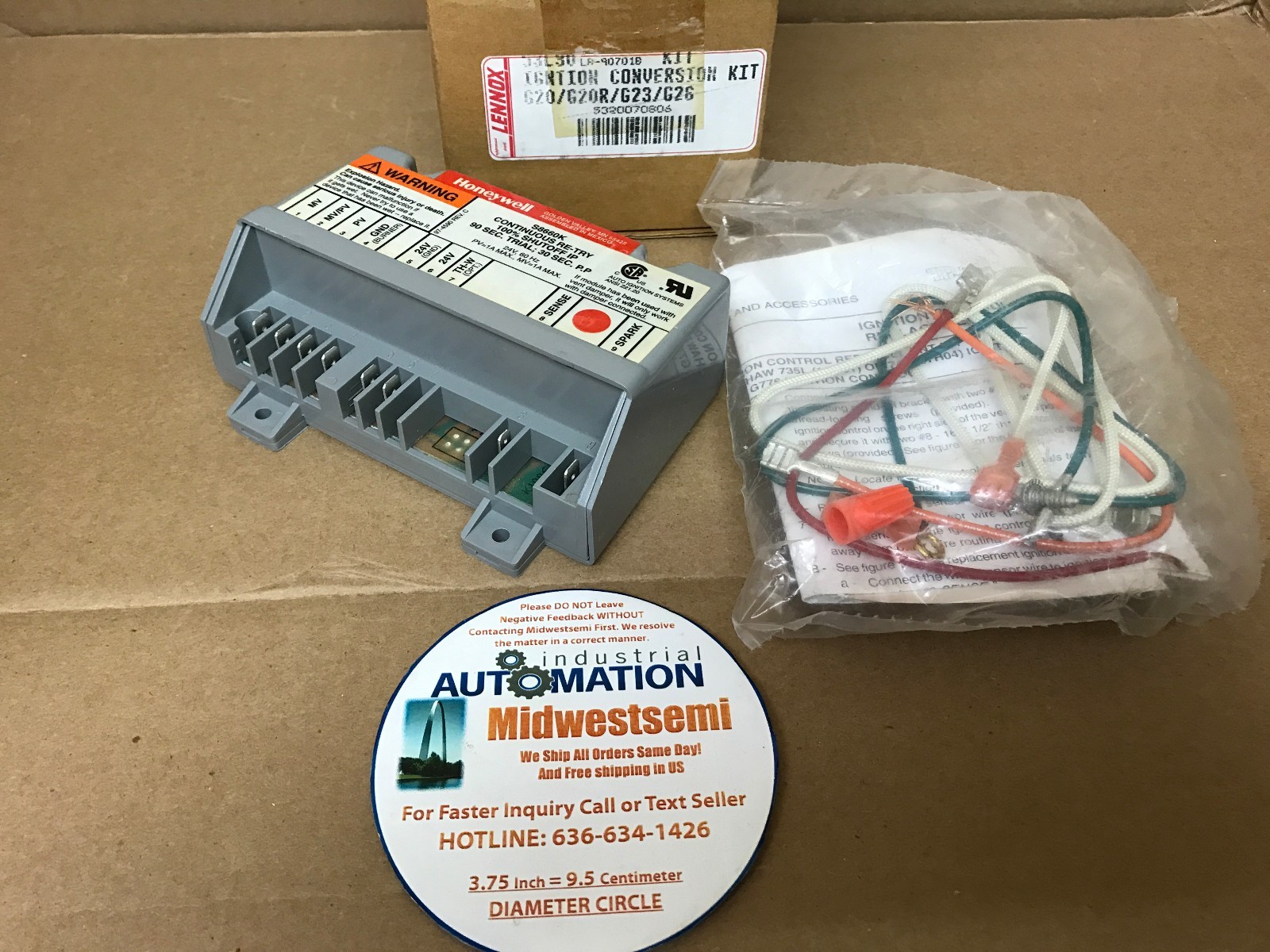 NIB 53L30 LENNOX KIT S8660K1006 IGNTION CONVERSION 80N9201G20 / G20R / G23 / G26