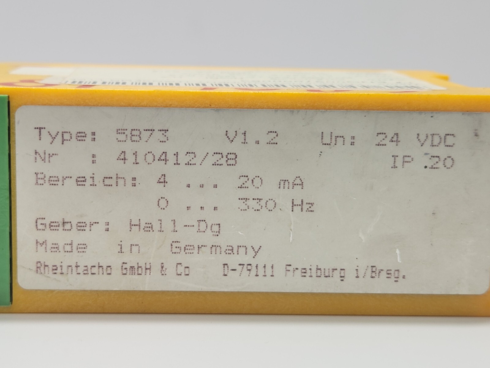 RHEINTACHO 5873 FREQUENCY CURRENT TRANSFORMER 410412/28