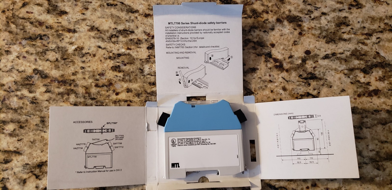 MEASUREMENT TECHNOLOGY LTD MTL INSTRUMENTS MTL7764AC SHUNT-DIODE SAFETY BARRIER
