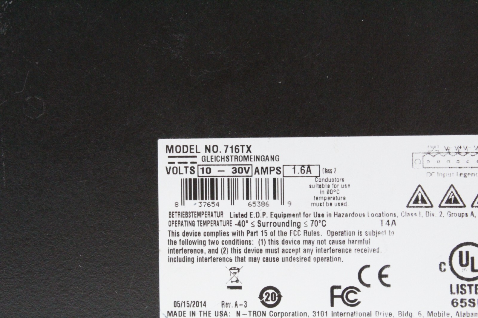 Red Lion Controls N-TRON 716TX 16-Port Fully Managed Industrial Ethernet Switch