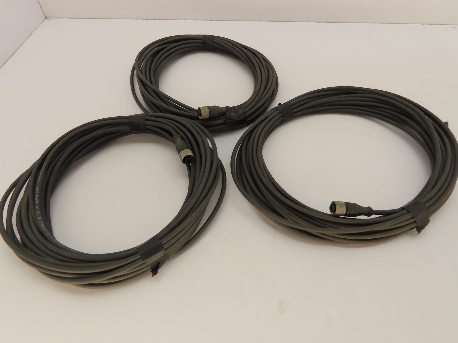 M12 Female Straight 4P Connector Aviation Socket Electrical Cable 12M Lot of 3