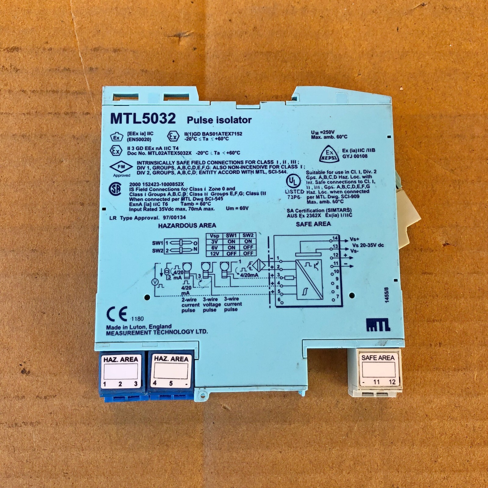 MTL INSTRUMENTS MTL5032 PULSE ISOLATOR