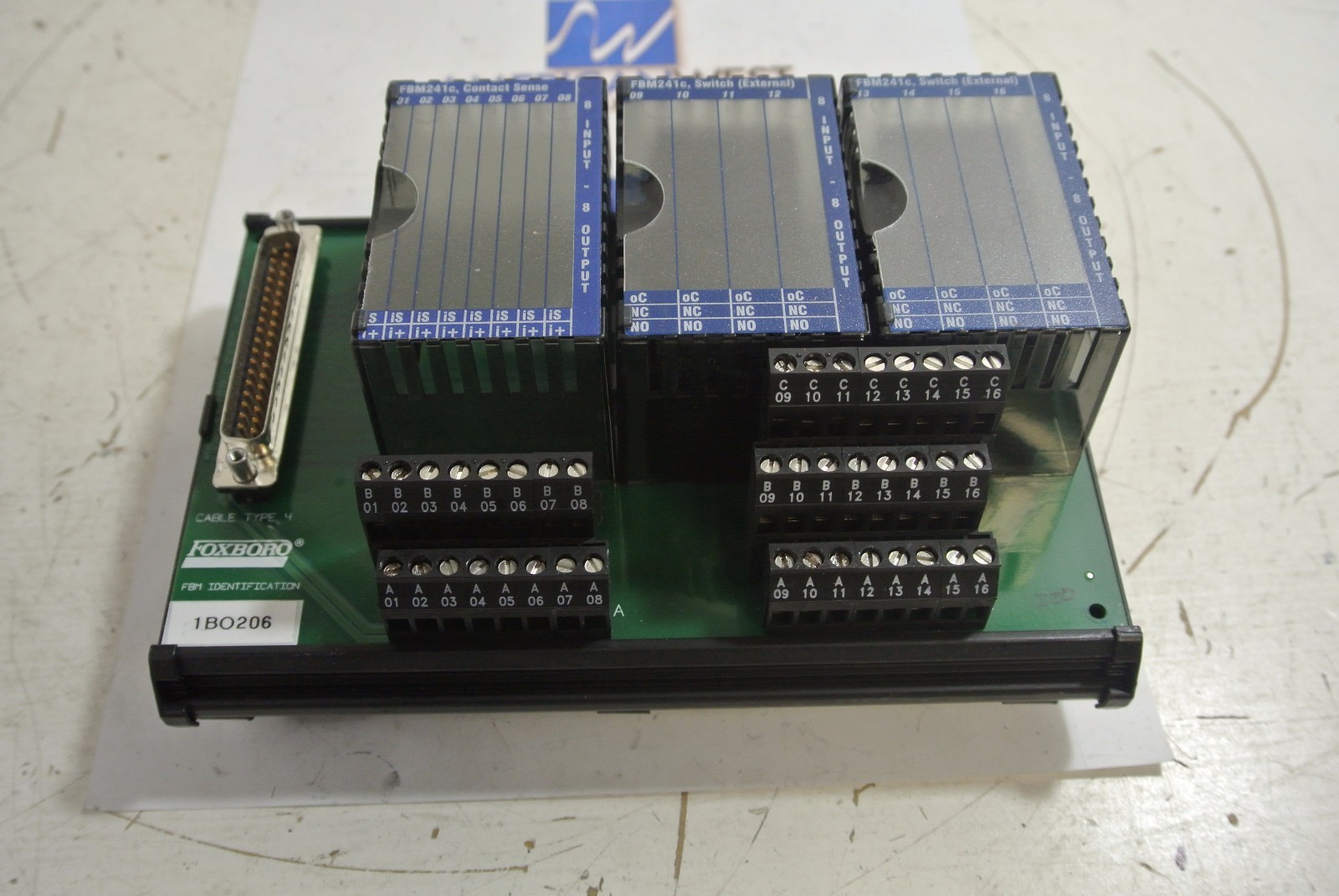 FOXBORO FBM241c Contact Sense Invensys Process System PLC Termination Assy.