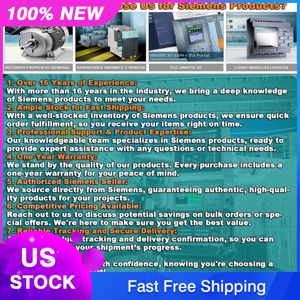 New Siemens 6ES7214-1BG31-0XB0 6ES7 214-1BG31-0XB0 1 Year Warranty Fast Shipping
