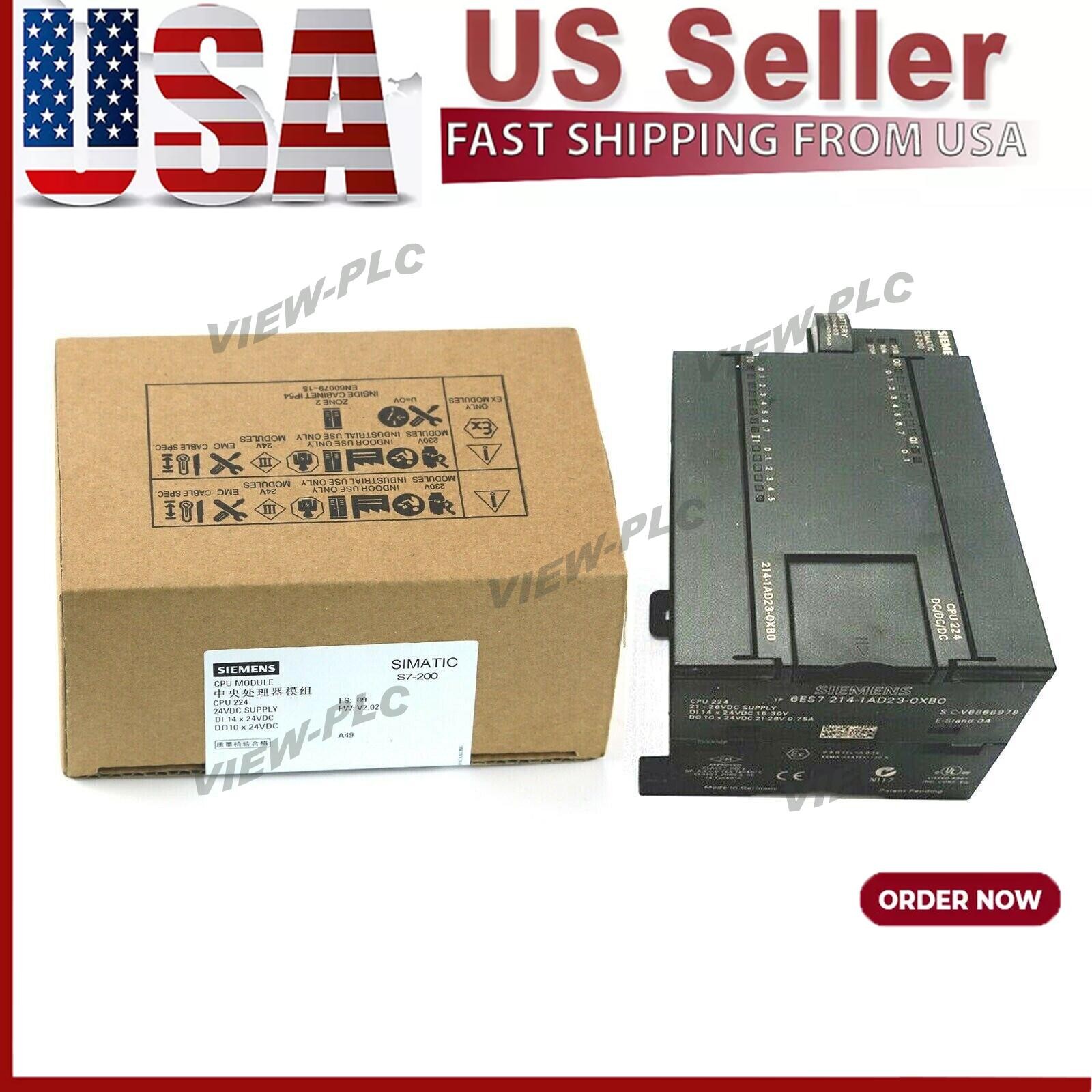 New Siemens 6ES7 214-1AD23-0XB0 6ES7214-1AD23-0XB0 SIMATIC S7-200, CPU 224