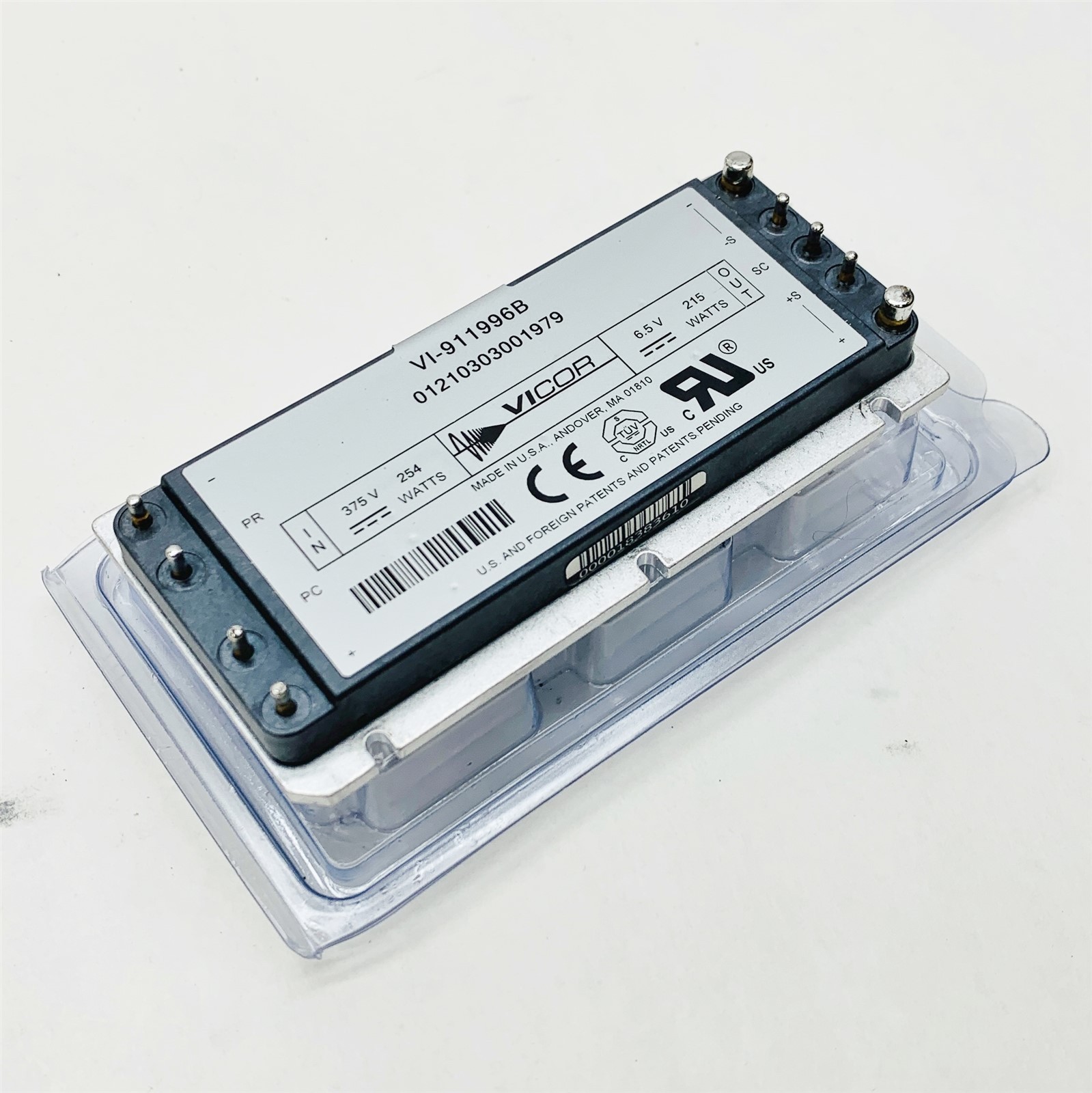 Vicor VI-911996B Power Supply Board DC-DC Converter In: 375V 254W Out: 6.5V 215W