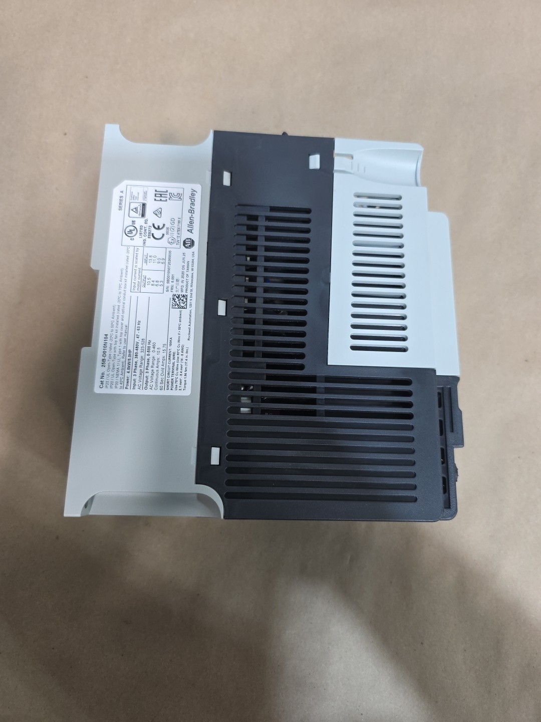 ALLEN BRADLEY POWERFLEX 525 25B-D010N104 4.0kW 5.0HP LATE MODEL