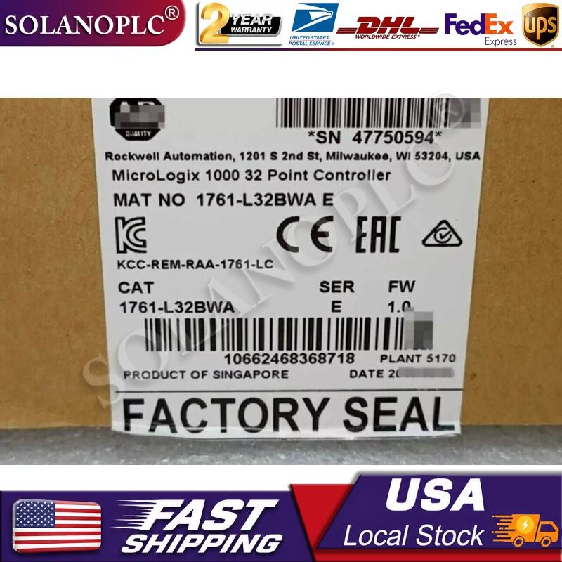 Allen-Bradley 1761-L32BWA MicroLogix1000 32 Point Controller US Free Tax
