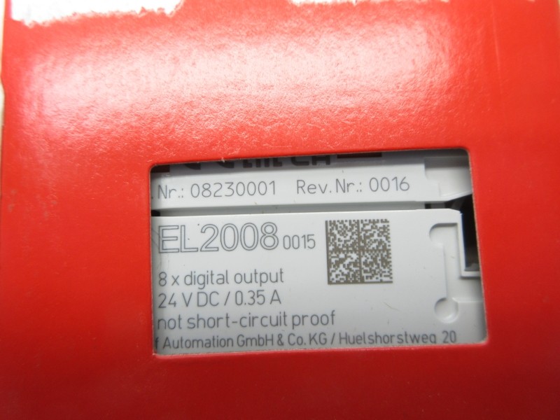 BECKHOFF EL2008 24VDC 0.35A NSMP