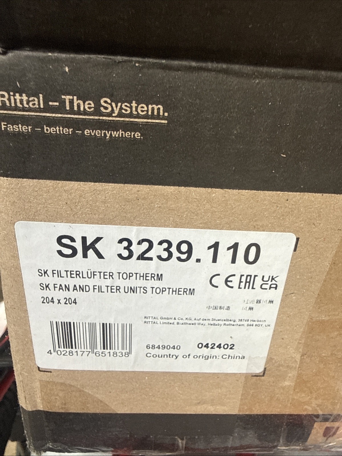 RITTAL 3239110 SK Filter fan SK 3239.110