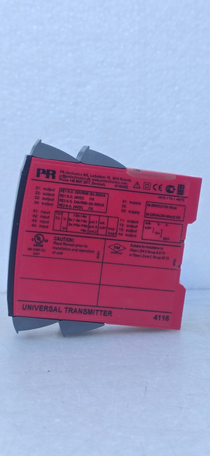 PR Electronics 4116 UNIVERSAL TRANSMITTER U11