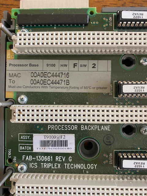 Rockwell Automation ICS Triplex T9100 AADvance Base Unit Processor