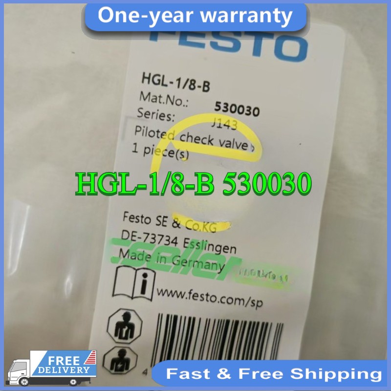 FESTO HGL-1/8-B 530030 Piloted Non-Return Valve 1PCS New Fast Shipping