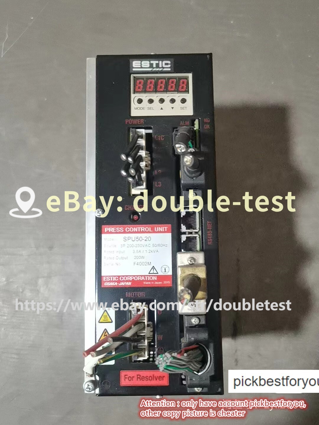 1PC good ESTIC SPU50-20 B60E3-XX-5000 SHIP EXPRESS P6029B YL#dou