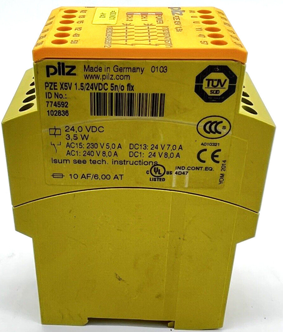 Mushroom PZE X5V 1.5/24VDC 5n/o FIX 774592
