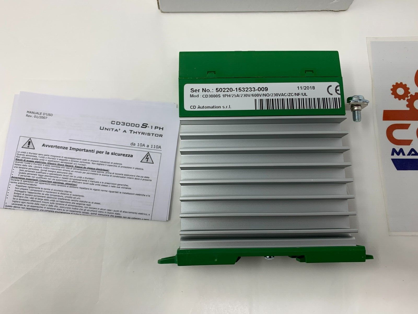 NEW Danaher Controls CD Automation CD3000S 1PH Thyristor Unit 25A 240/600V