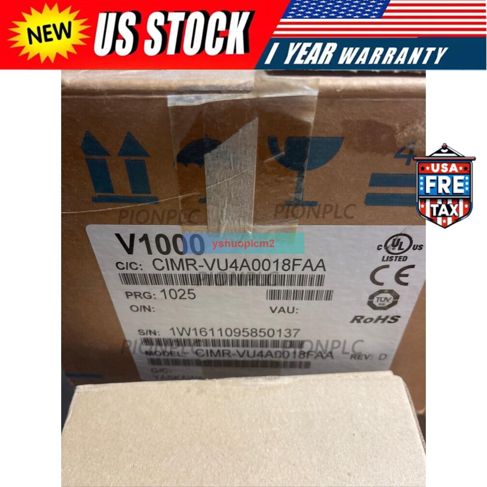 US FREE TAX Yaskawa CIMR-VU4A0018FAA Inverter CIMRVU4A0018FAA 1PC