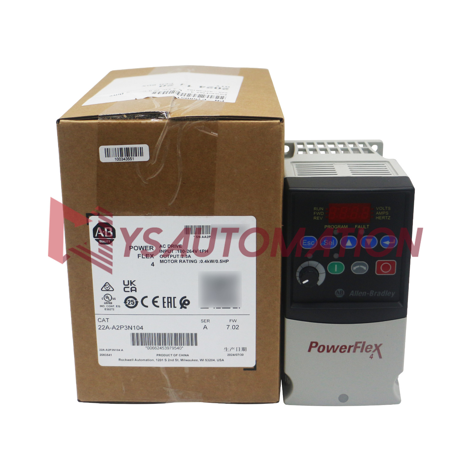 NEW IN BOX Allen-Bradley 22A-A2P3N104 POWERFLEX 4 22A-A2P3N104 1PCS