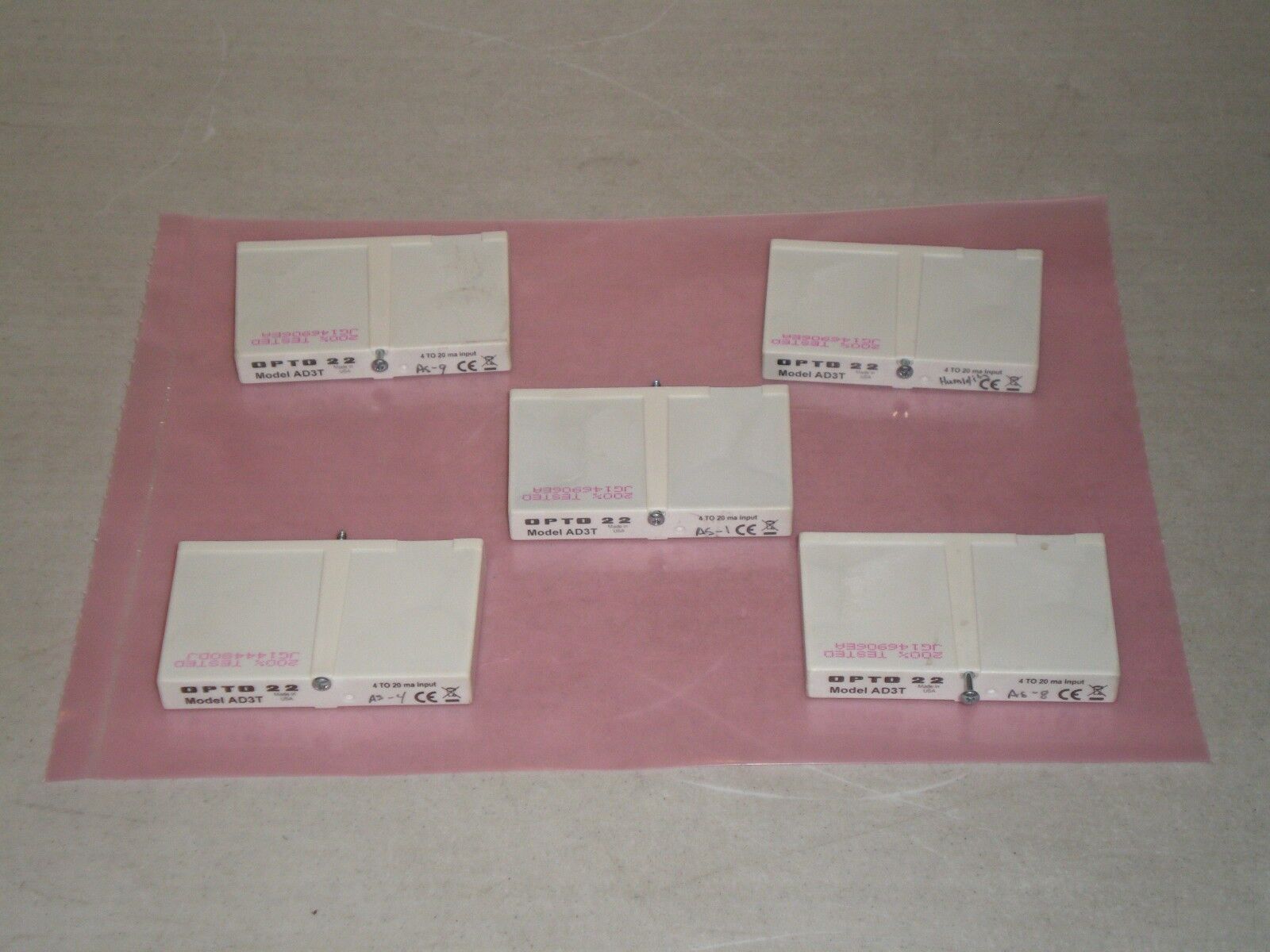 Lot of 5 OPTO 22 AD3T Input Units 4 to 20 ma Free Shipping!