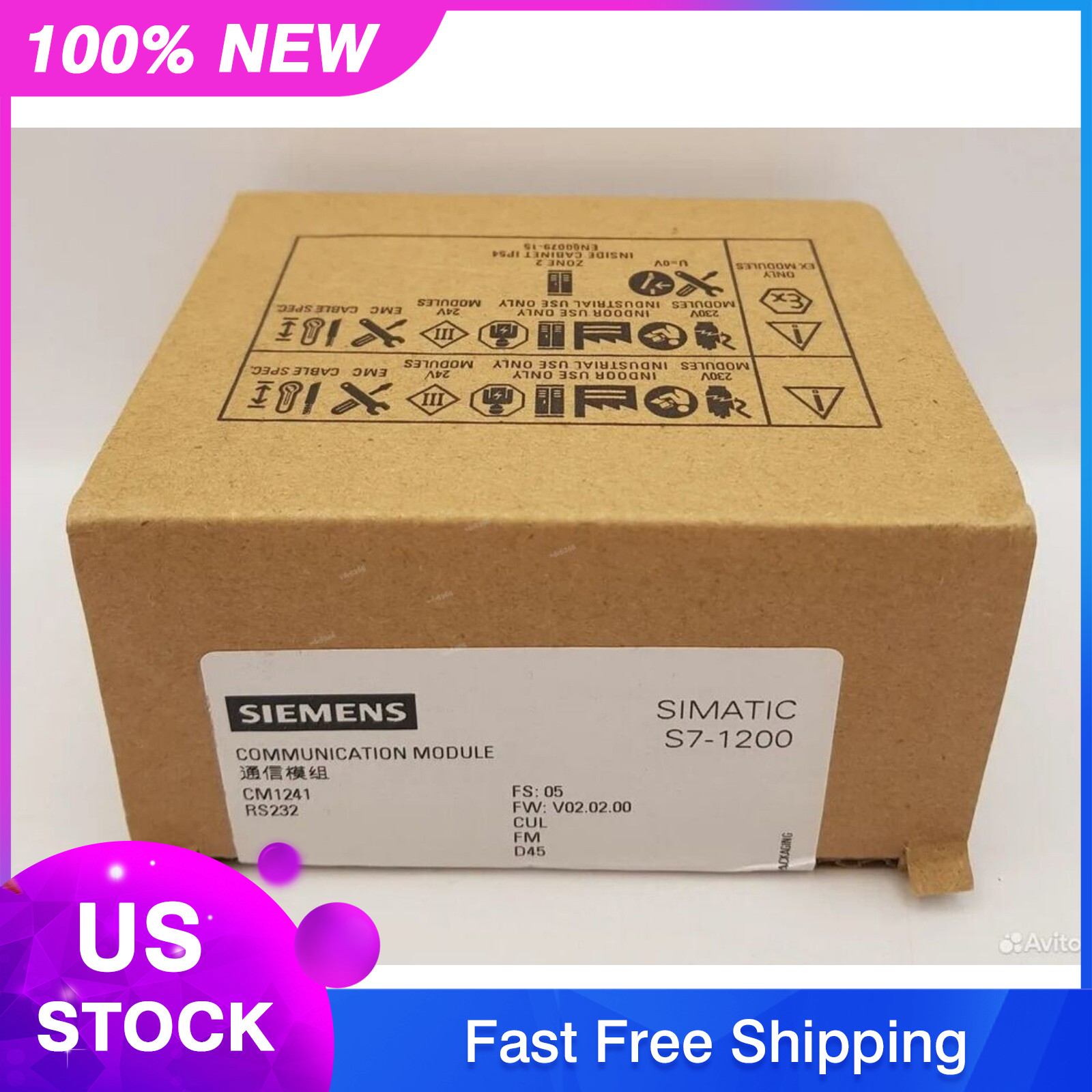 New Siemens 6ES7241-1AH32-0XB0 6ES7 241-1AH32-0XB0 SIMATIC S7-1200 CM 1241