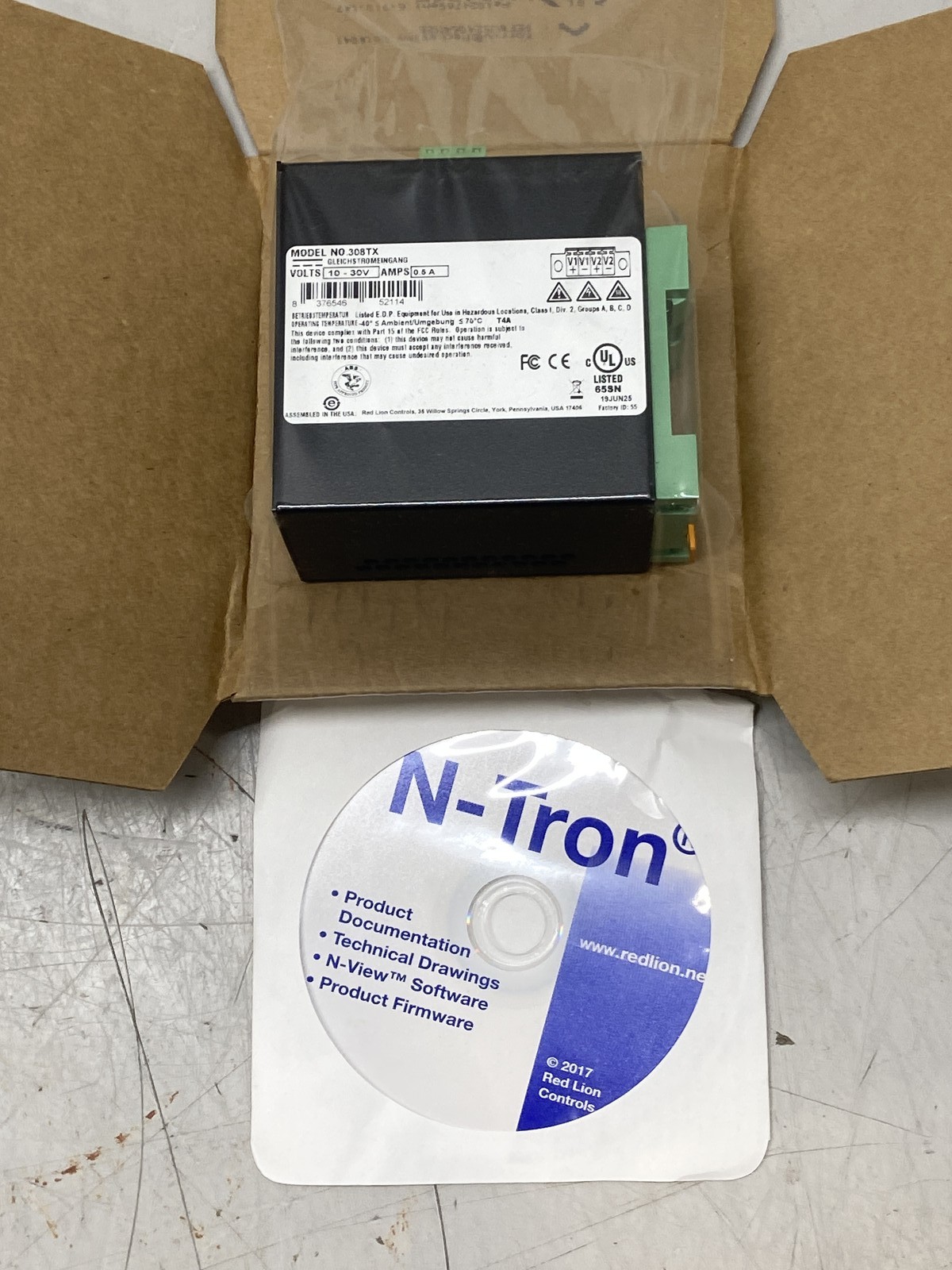 Red Lion Controls 308TX N-Tron 8-Port Industrial Ethernet Switch