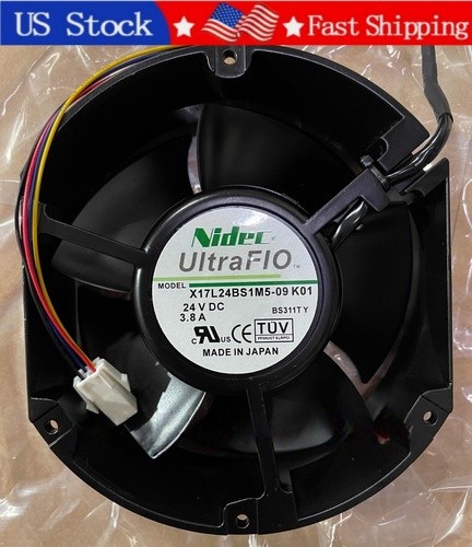 1PCS NEW Nidec X17L24BS1M5-09 K01 24V DC 3.8A Inverter Cooling Fan Fast delivery